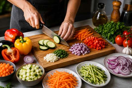 Cuisine et découpe des aliments