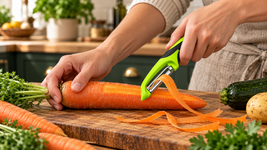Truc pour éplucher les légumes facilement et gagner du temps en cuisine