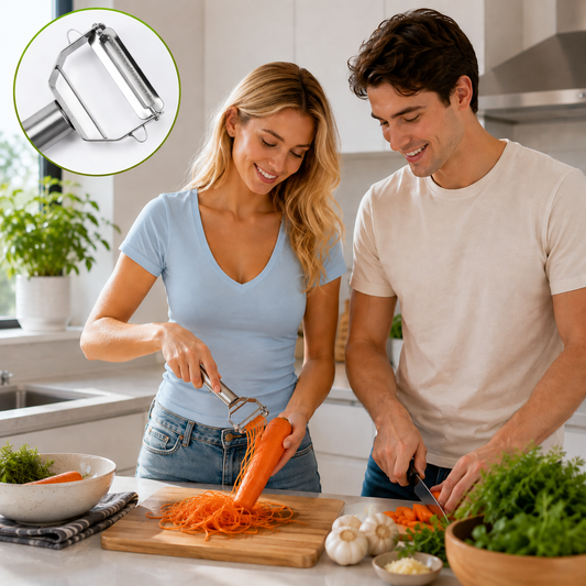 Éplucheur Julienne 2-en-1 | Coupe Fine & Rapide