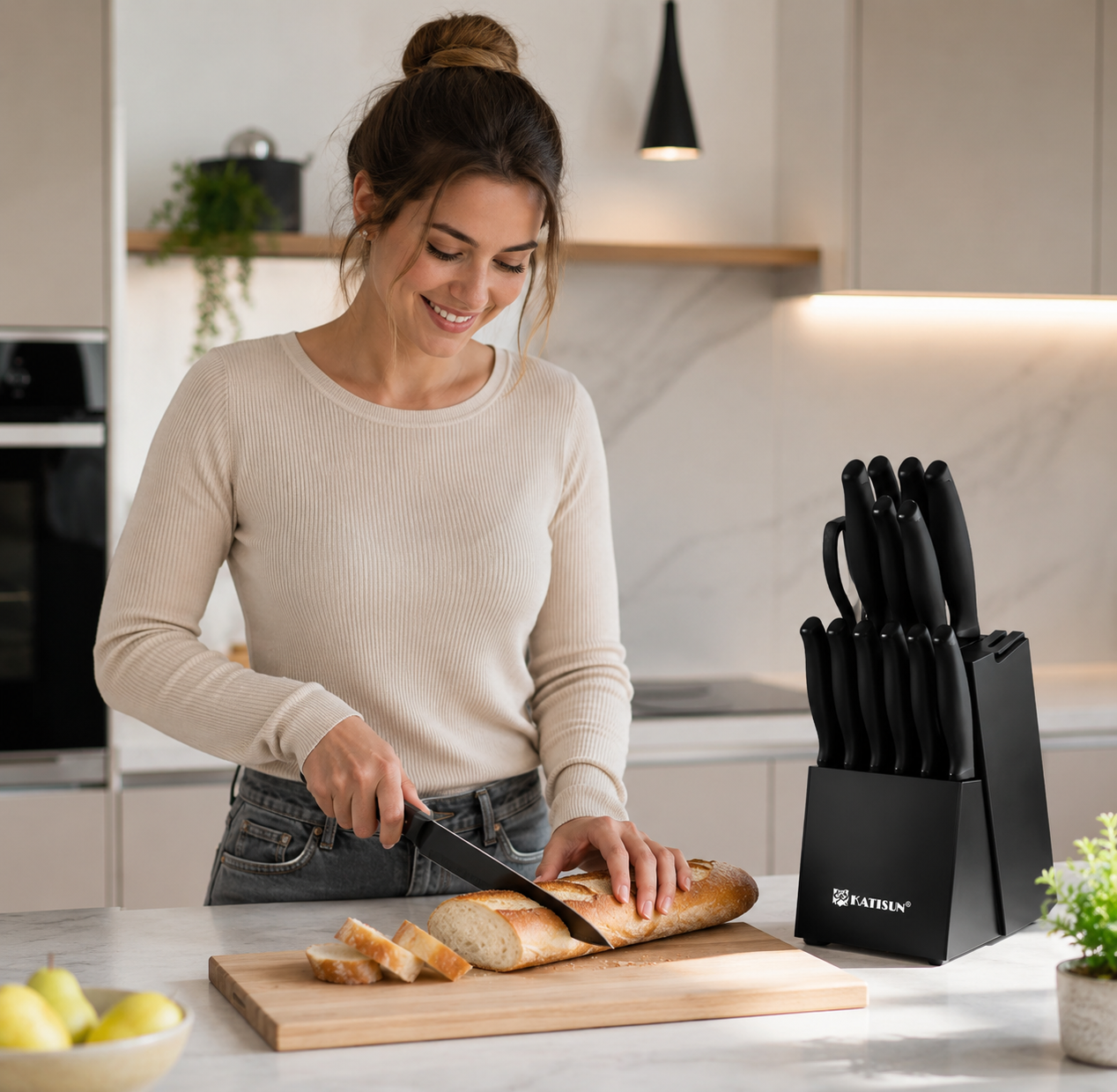 Ensemble 15 couteau de cuisine | Acier carbone professionnel