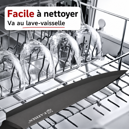 Ensemble 15 couteau de cuisine | Acier carbone professionnel